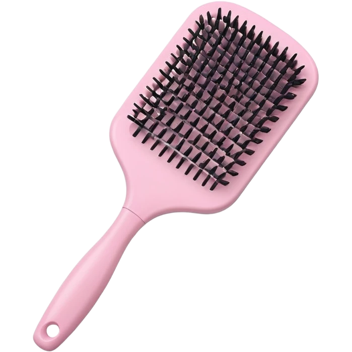 Light pink paddle hair brush emoji