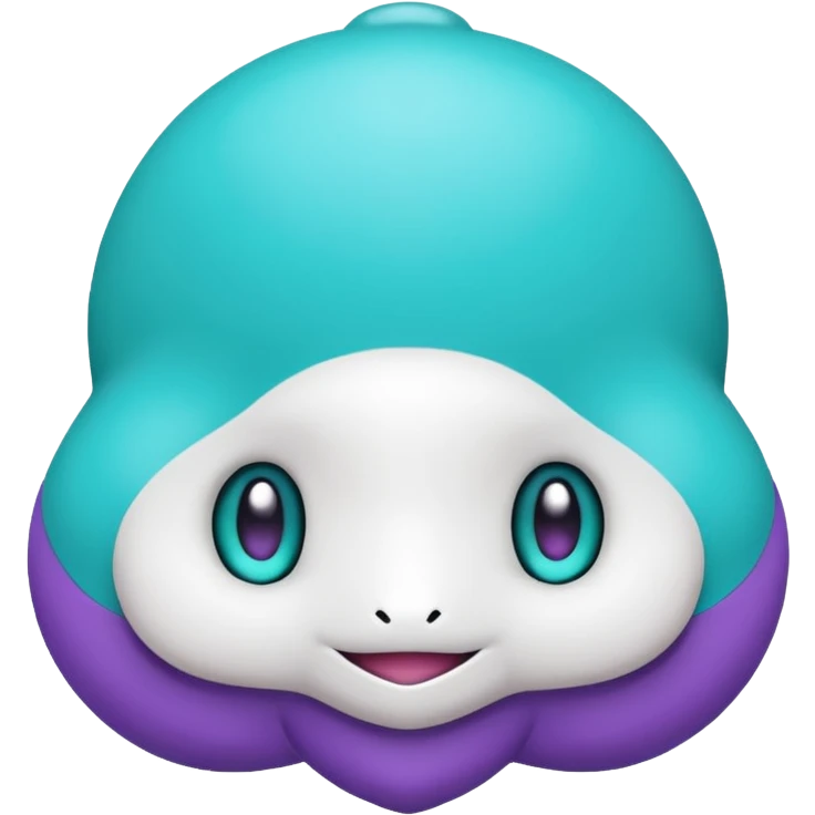 Rappidash pokemon white teal purple emoji