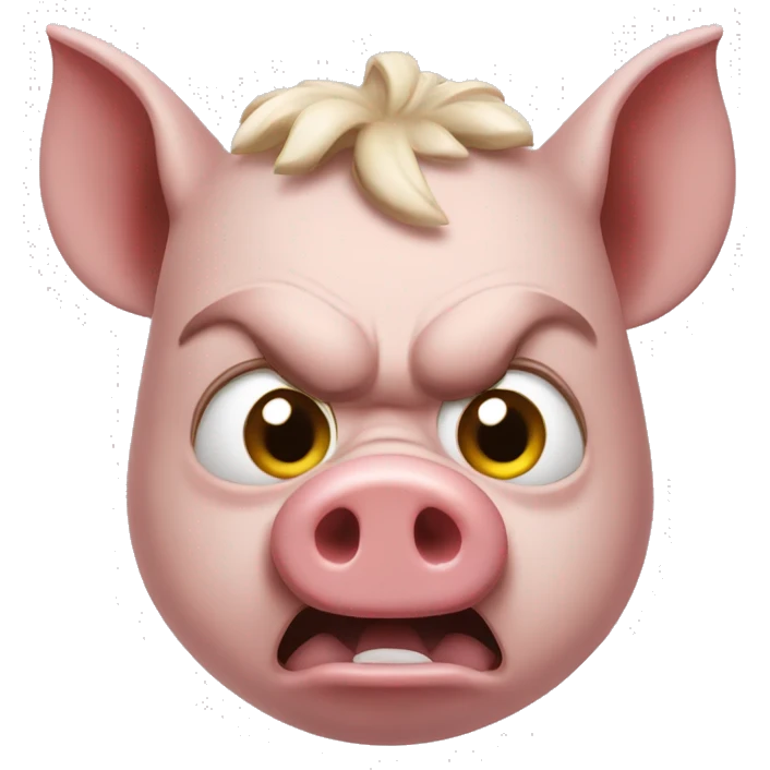 surprised pig gladiator emoji