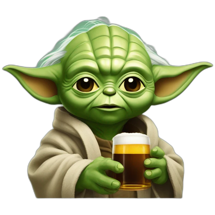 Yoda boit une biere emoji