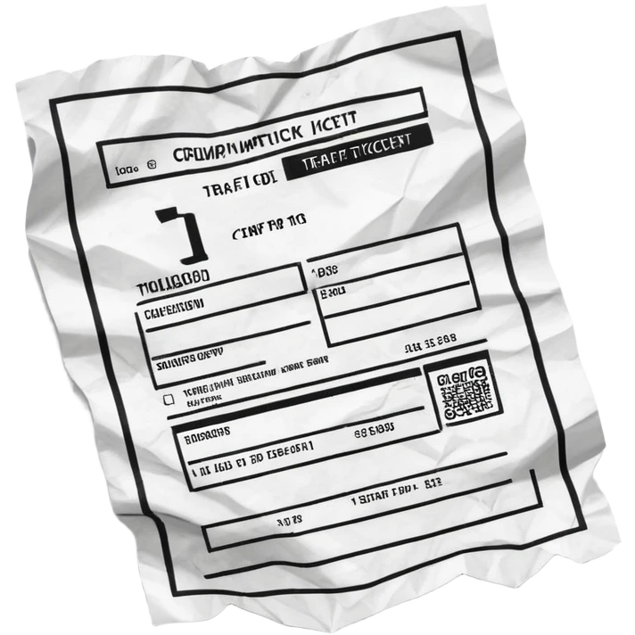 Traffic ticket emoji