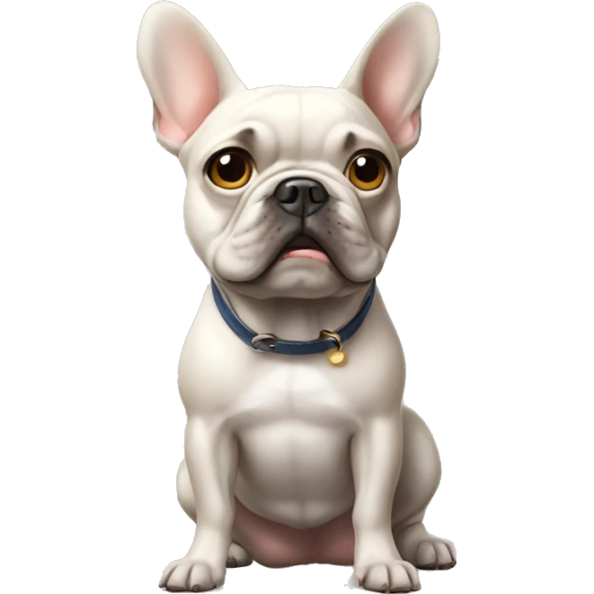 French bulldog confused  emoji