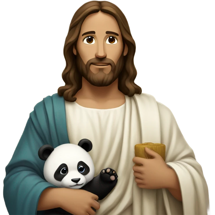 jesus with a panda emoji