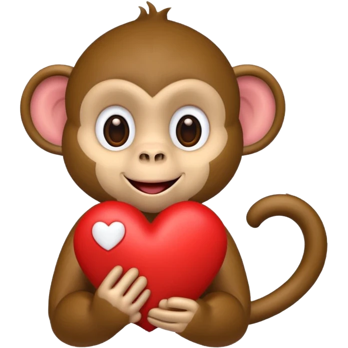 Monkey with heart emoji