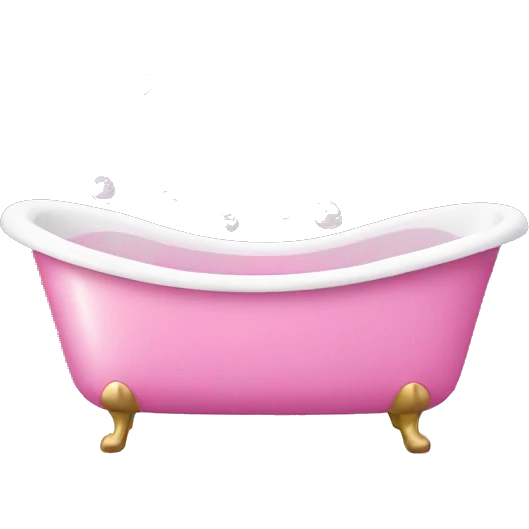 pink bathtub with bubbles emoji