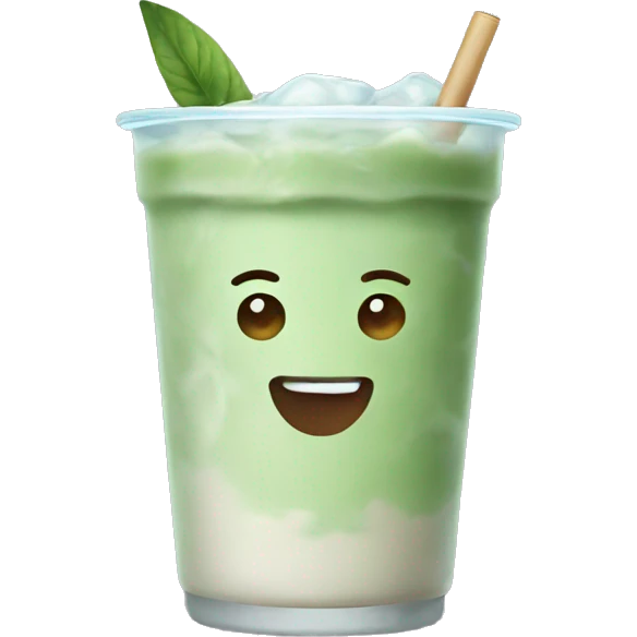 iced matcha latte emoji