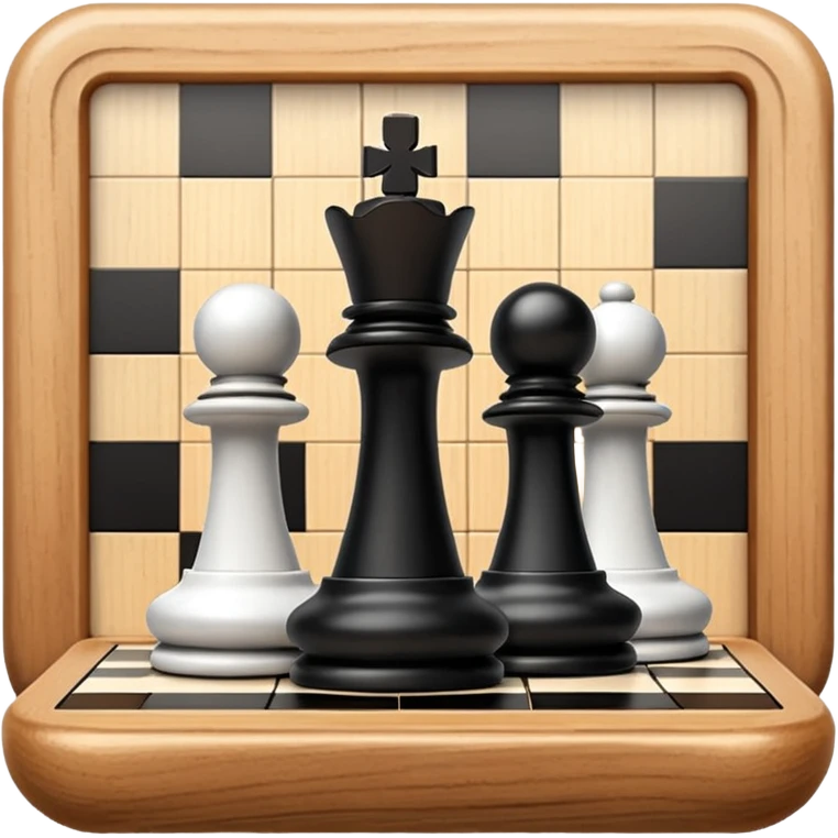 black and white chess figures emoji