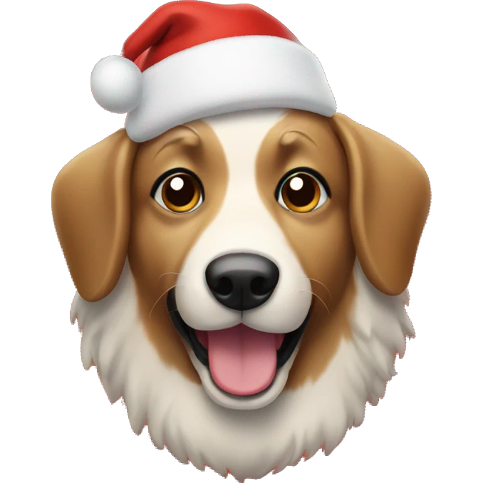 Christmas dog emoji