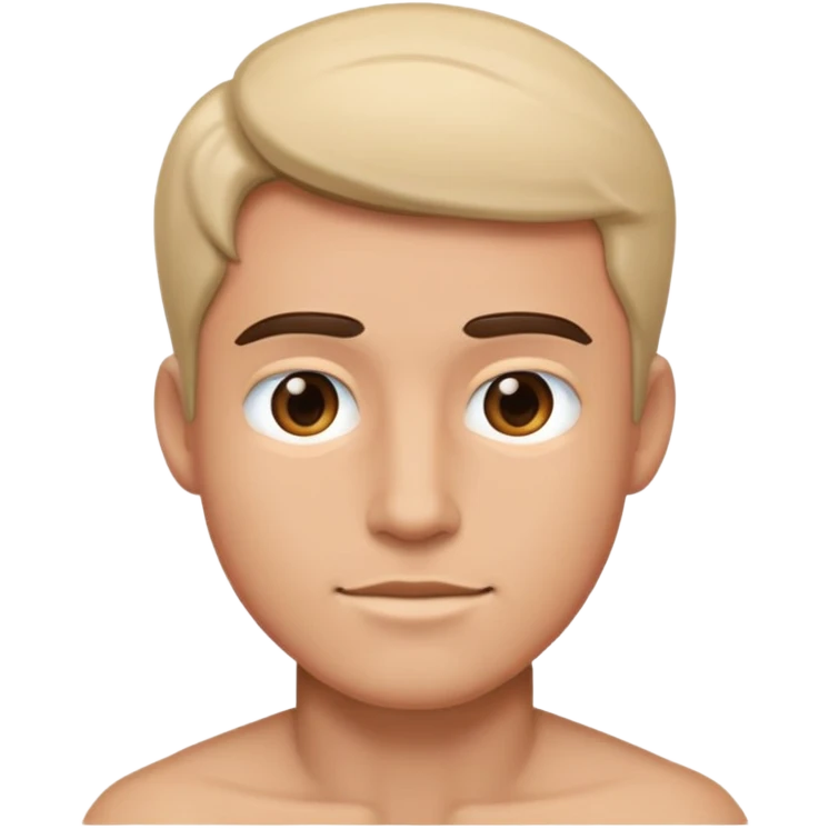 realistic portrait of a male emoji