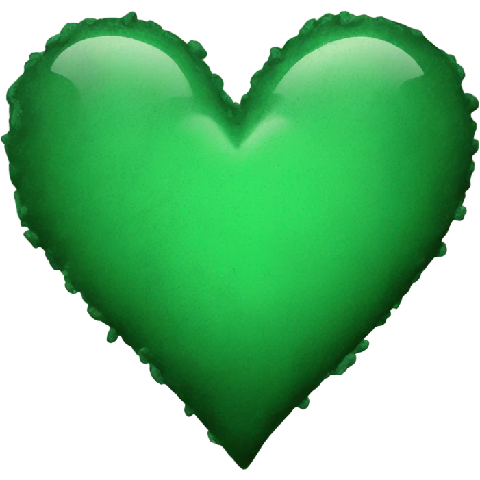 Green grunge heart emoji