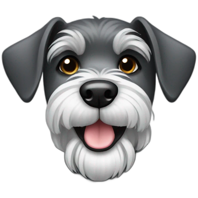 a cute schnauzer dog emoji