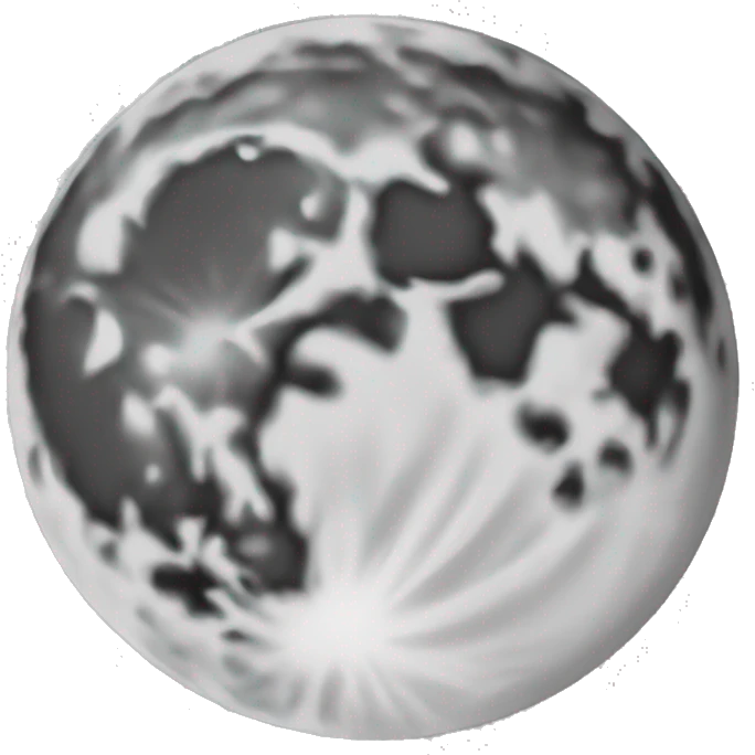 A silver flat colored moon emoji