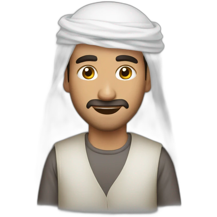 Arab man felling hurt emoji