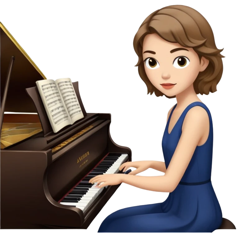Arizona Muse playing the piano emoji
