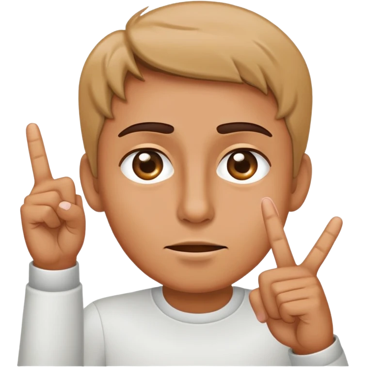 Person pointing at there eyes with two fingers  emoji