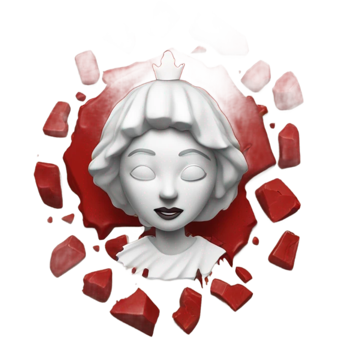 broken queen broken wax broken seal red crack broken circle broken emoji