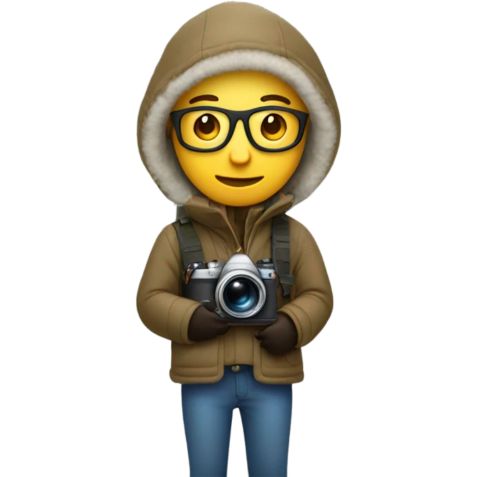 photographer wearing parka  emoji
