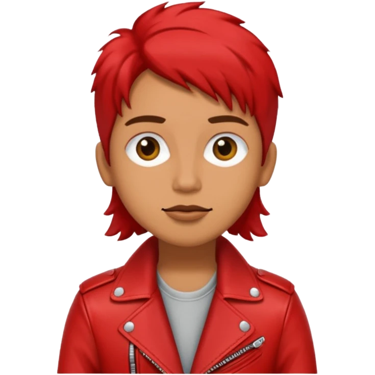 The singer red leather emoji