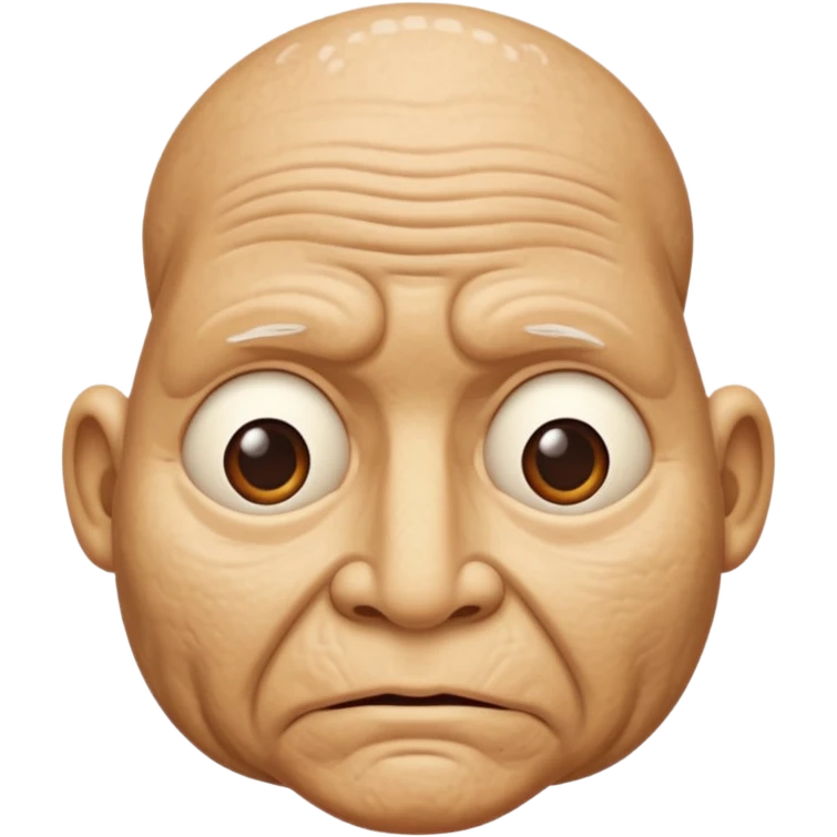 Face with testicles on chin emoji