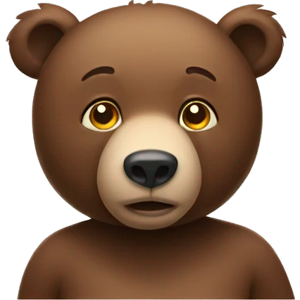 shy bear emoji