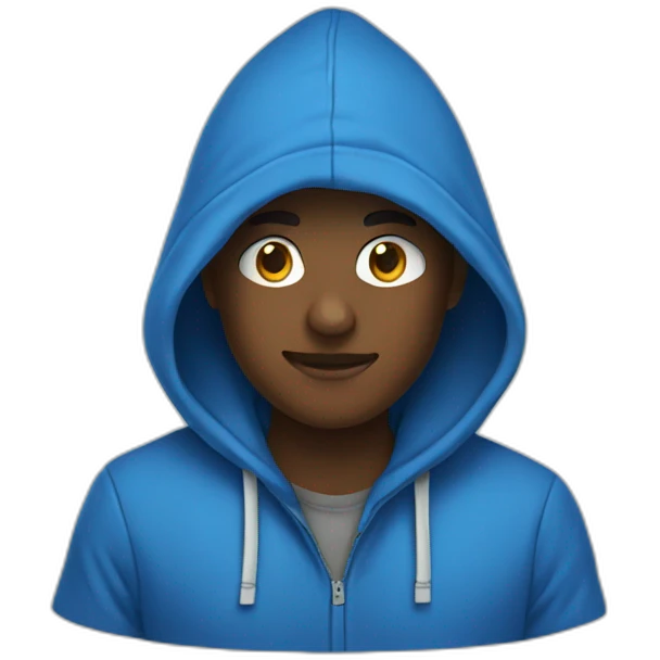 blue hoodie emoji