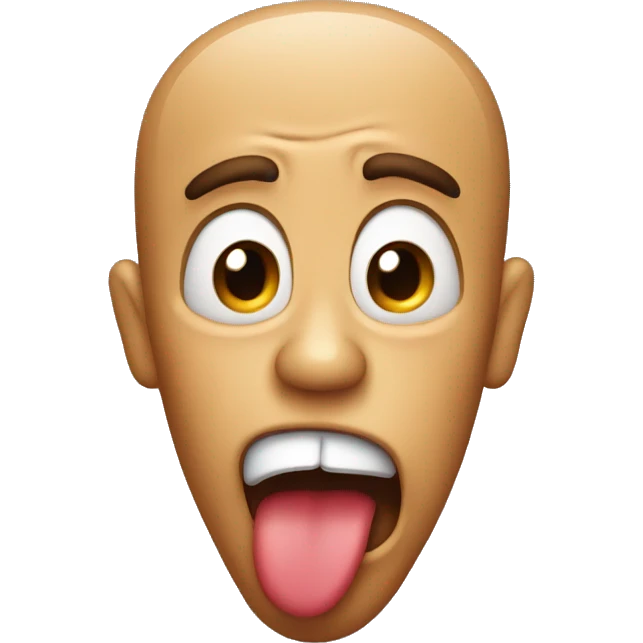 Annoyed emoji sticking tongue out emoji