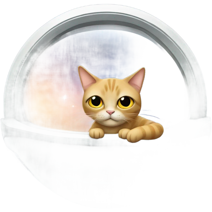 Cat in a ufo emoji