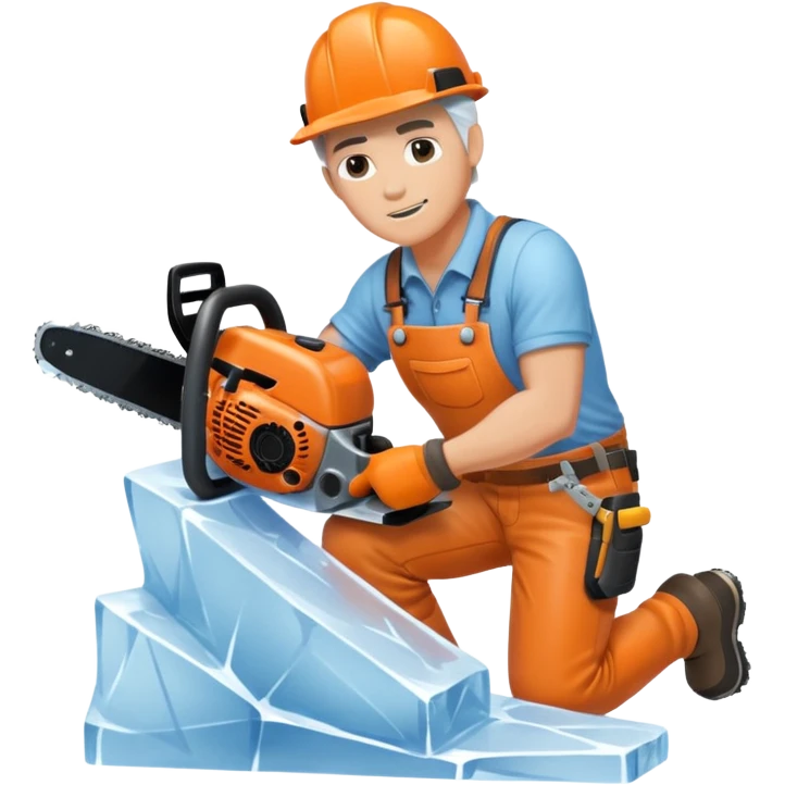 Sculptor with chainsaw,Ice Sculptors emoji