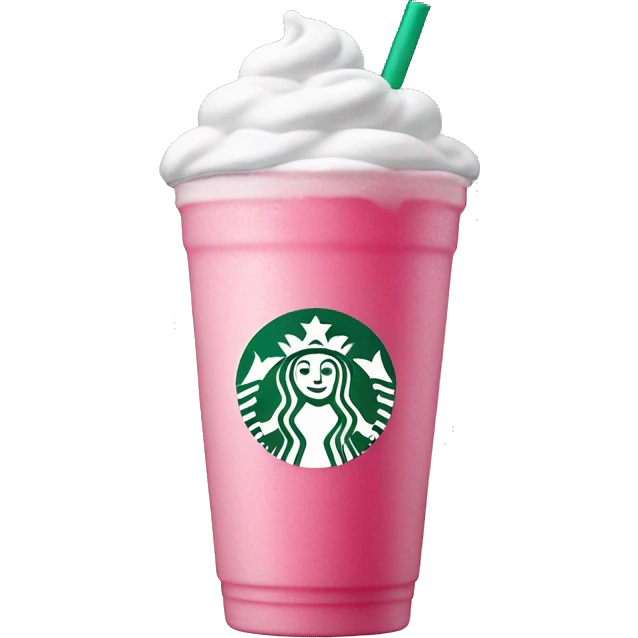 pink drink with cold foam from starbucks  emoji
