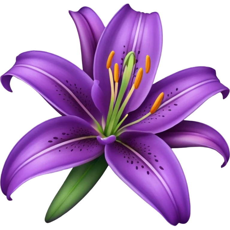 purple lily flower emoji