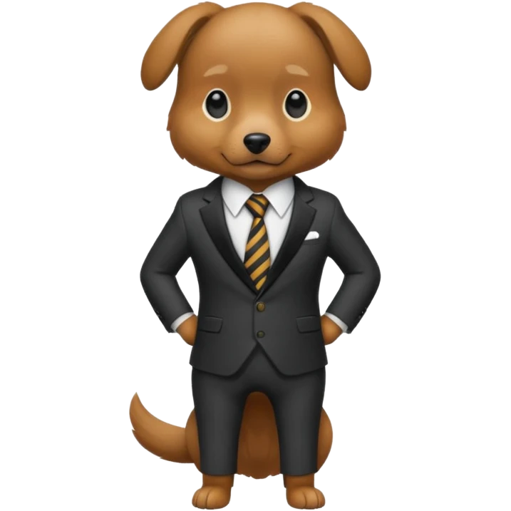 The dog went in a suit
 emoji