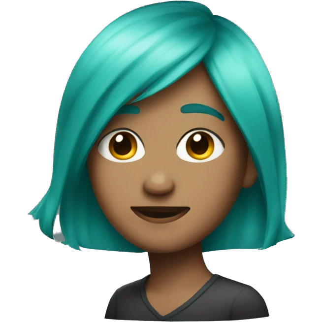 Person with teal hair emoji