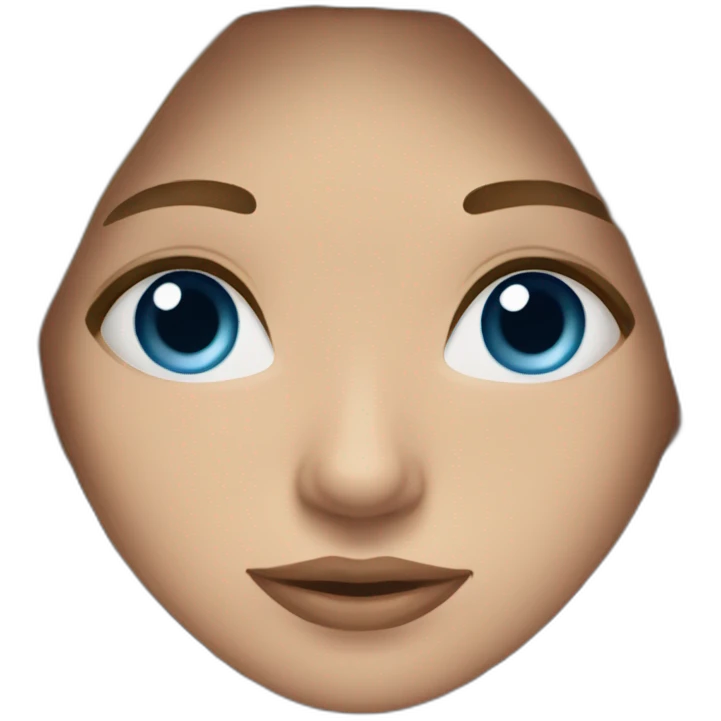 long light brown hair woman blue eyes black stripy top emoji