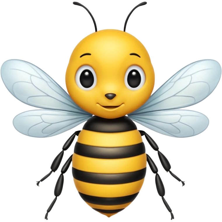 eu quero uma abelha e no corpo dela tem a letra A cursiva emoji
