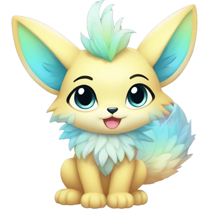 Anthro-Pastel-Gradient-Fantasy-Fur-Sona-Chibi-Shiny-Fakémon-Hybrid full body emoji