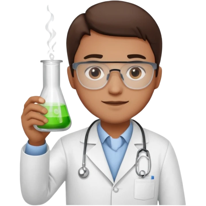 Crie emojis de uma farmacêutica mexendo com becker emoji