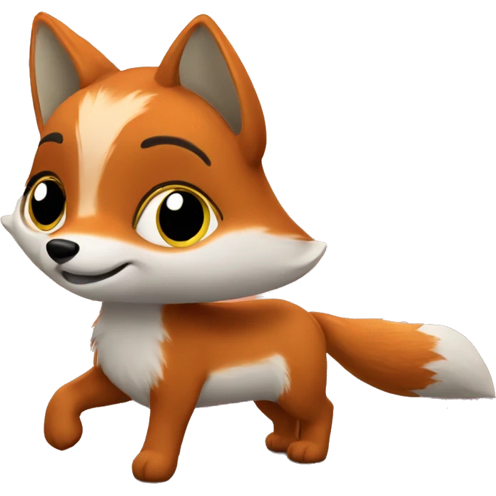 The little fox goes on a journey emoji
