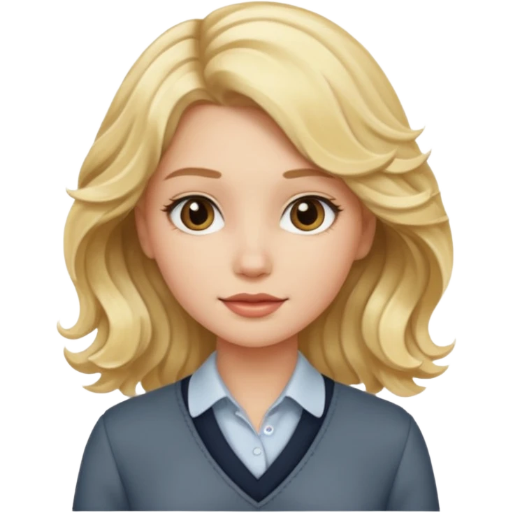iOS 18 aesthetic wavy blondie girl emoji