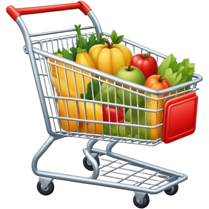 grocery cart realistic emoji