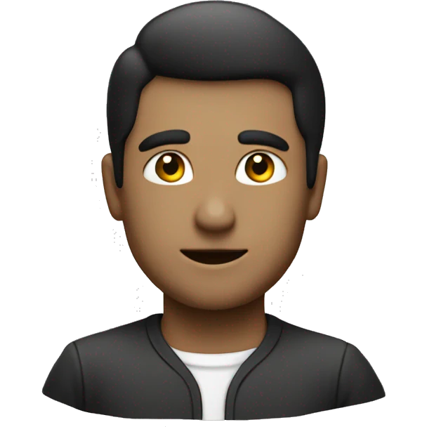 create a heart emoji with black border and center white emoji
