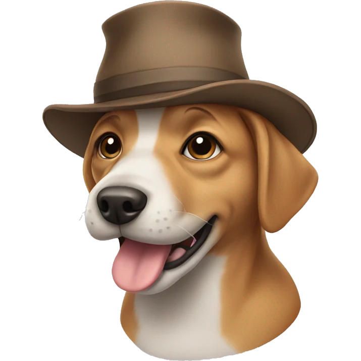 dog with hat emoji