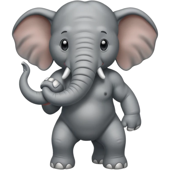 elephant with muscle emoji