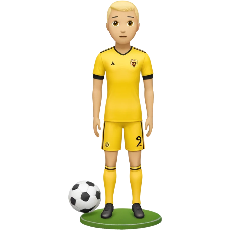 create an emoji of a yellow soccer free kick mannequin - it should just be a piece of soccer equipment emoji