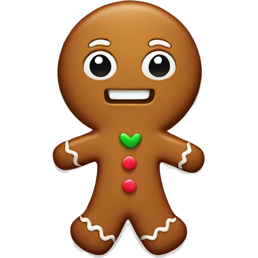 gingerbread lady wanting a hug emoji