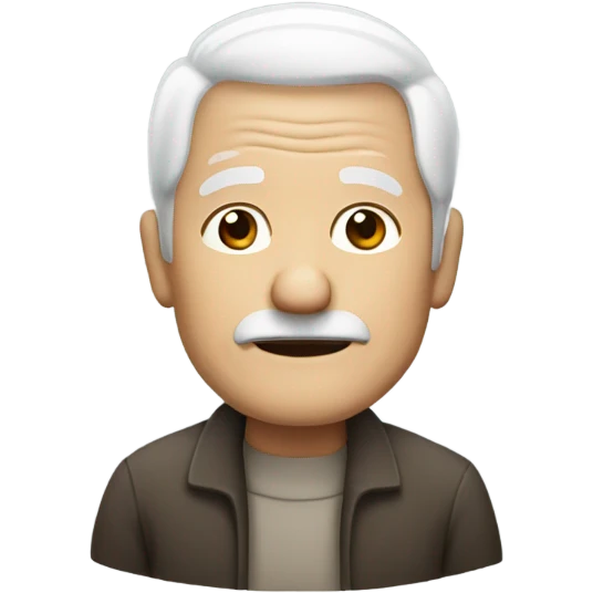 old man with white hair emoji