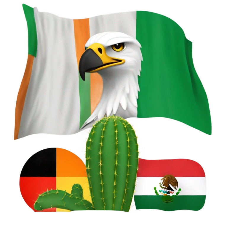 Irish flag and Mexican flag emoji