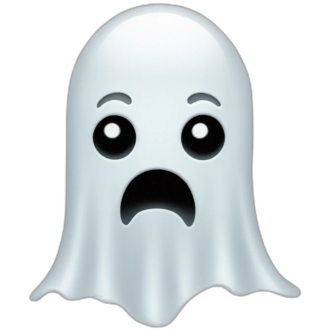 ghost outlined emoji