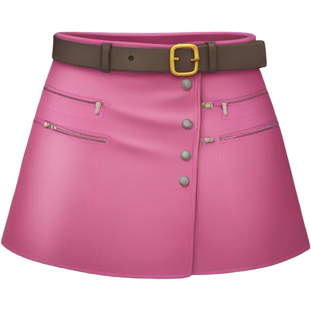 Pink leather skirt isolated emoji