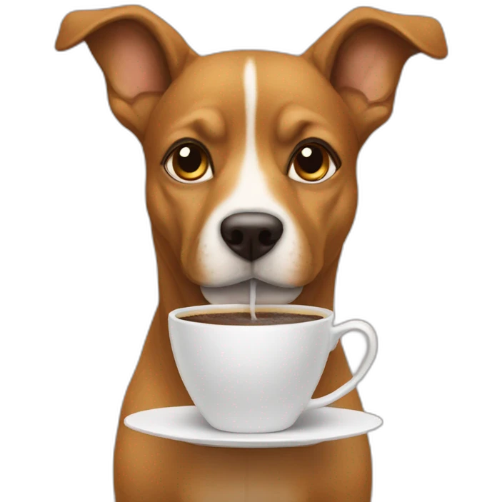dog-sipping-coffee emoji