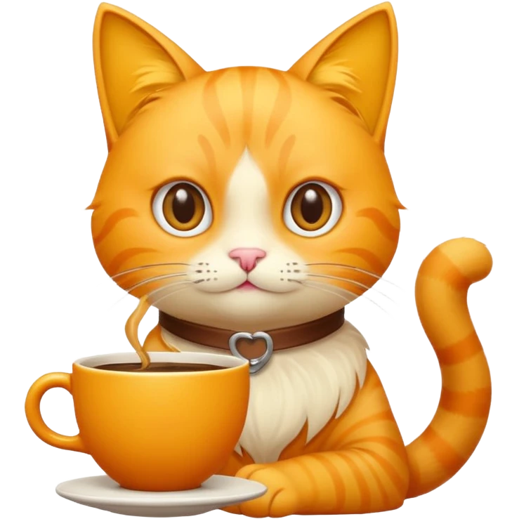 Yellow cat makingcoffee  emoji